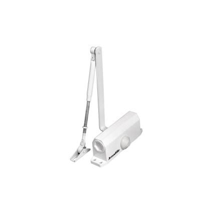 Доводчик дверной морозостойкий LY4000 (LY4) White 85 кг (белый) с рычажной тягой с доставкой в Москве: ruchki.msk
