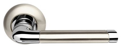 Ручка раздельная R.LD54.Stella (Stella LD28) SN/CP-3 матовый никель/хром TECH (кв. 8х140) на раздельном основании с доставкой в Москве: ruchki.msk