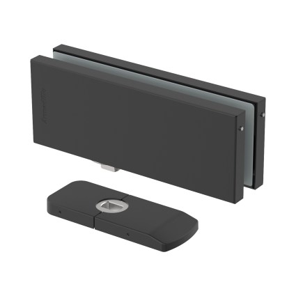 Петля-доводчик для стеклянной двери Range.GL.H10 BL черный  RANGE с доставкой в Москве: ruchki.msk